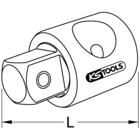 KSTOOLS® - 1/2" CHROMEplus Gleitstück/Vergrößerungsadapter, 3/8"F x1/2"M