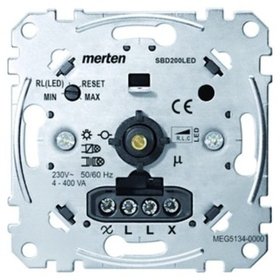 merten - Dimmer Dreh/Druckkn 4-400W uni UP