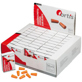 FORTIS AS - Gehörschutzstöpsel, orange, SNR 37dB Inhalt 50 x 5 Paar