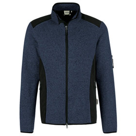 HAKRO - Strickfleecejacke Dawson 836, marine meliert, Größe M