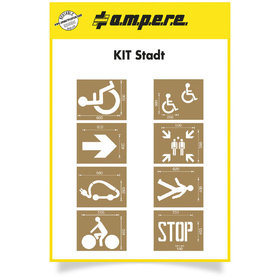 a.m.p.e.r.e® - Schablonen KIT Stadt -8 Schablonen