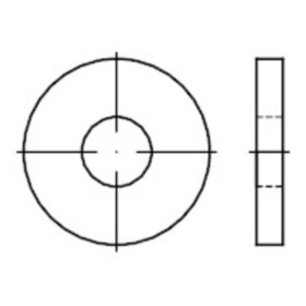 Scheiben gehärtet für Spannzeuge DIN 6340 Stahl galvanisch verzinkt 10,5 x 28 x 4mm