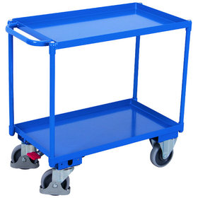 VARIOfit - Tischwagen 400kg mit 2 Ladeflächen/Wannen, öldicht 845 x 495mm