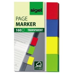 sigel® - Haftmarker Transparent HN670 20x50mm farbig sortiert 4er-Pack