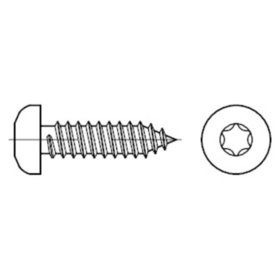 Flachkopf-Blechschraube ISO 14585-C-T Stahl galvanisch verzinkt ø4,2 x 19mm