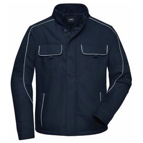 James & Nicholson - Workwear SoftshellJacke JN884, navy-blau, Größe 3XL