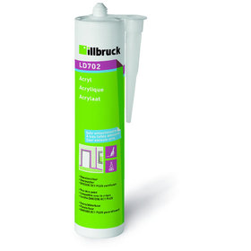 illbruck - Acryl-Dichtstoff LD702, plastisch, grau, 310ml Kartusche