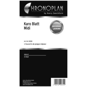 AVERY™ Zweckform - Chronoplan 50330 Karo Blatt, Midi, weiß