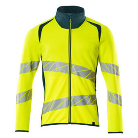 MASCOT® - Sweatshirt mit Reißverschluss - ACCELERATE SAFE - hi-vis Gelb/Dunkelpetroleum, Gr. XL