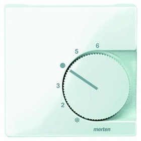 merten - Zentralplatte Raumtemp System M polws glz div.Symbole