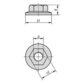 KIPP - SECHSKANTMUTTER MIT FLANSCH D=M08 STAHL