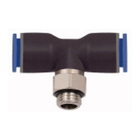 RIEGLER® - Steck-T-Einschraubverschraubung drehbar KS/MS Blaue Serie M5 Schlauch 4mm