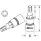 KSTOOLS® - 1/2" Bit-Stecknuss für Torx-Schrauben, T70, Länge 120mm, phosphatiert