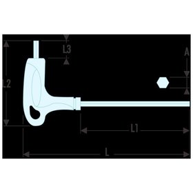 Facom - Stiftschlüssel T-Griff 6-Kant SLS 2,5mm 84TZ.2.5SLS