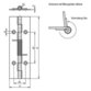 KIPP - FEDERSCHARNIER FEDER ÖFFNEND A=40, B=120, FORM:A OHNE BOHRUNG, ALUMINIUM BLANK