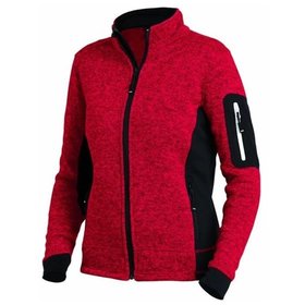 FHB - Strickjacke MARIEKE, rot/schwarz, Größe S