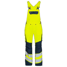 Engel - Safety Light Damen Latzhose 3543-319, Warngelb/Blue Ink, Größe 42