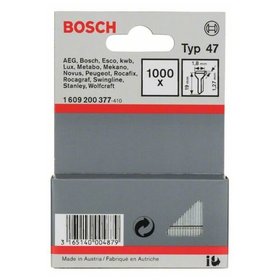 Bosch - Tackernagel Typ 47, 1,8 x 1,27 x 19mm, 1000er-Pack (1609200377)