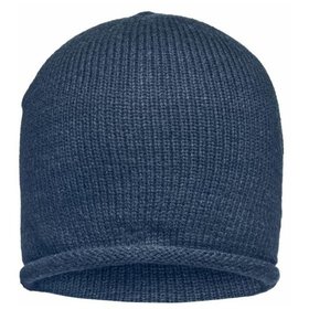 James & Nicholson - Roll Beanie MB7990, dunkel-denim, Einheitsgröße