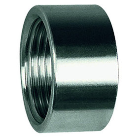 RIEGLER® - Muffe, rund, kurze Ausführung, G 1/8", Edelstahl 1.4408