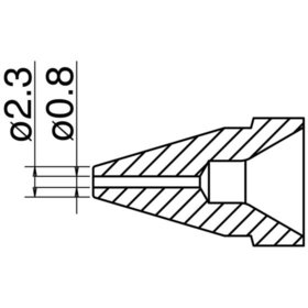 Hakko - Entlötdüse Serie N61, Ø 0,8 mm, Typ Standard