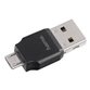 hama® - microSD-Kartenleser, USB 2.0, schwarz, 00124025, f. Smartphone/Tablet