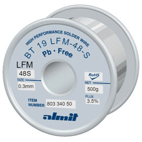 almit - Lötdraht, bleifrei, BT 19 LFM-48-S, 0,3mm, 500g