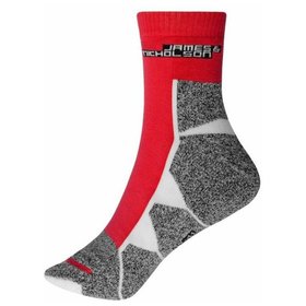 James & Nicholson - Sport Socken JN215, rot/weiß, Größe 45-47