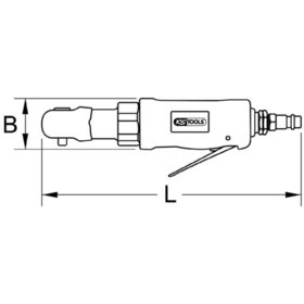 KSTOOLS® - Druckluft-Umschaltratsche 1/4" SlimPOWER Mini 30N·m 515.5505