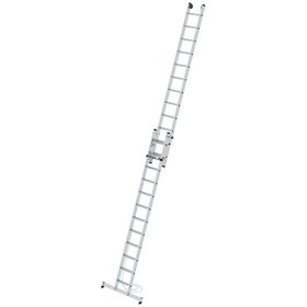 MUNK Günzburger Steigtechnik - Stufen-Seilzugleiter 2-teilig mit nivello® Traverse 2x12 Stufen