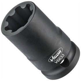 VIGOR® - Steckschlüsseleinsatz ∙ V6633 ∙ Vierkant 12,5mm (1/2") ∙ Rillenprofil ∙ 22mm