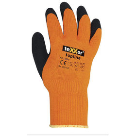 teXXor® - Winterhandschuh ACRYL-MITTELSTRICK 2200, Kat. II, orange/schwarz, Größe 9