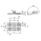 KIPP - SCHARNIER MIT LANGLOCH 65X40, THERMOPLAST SCHWARZ, KOMP:STAHL