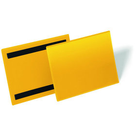 DURABLE - Magnetische Kennzeichnungstasche, gelb, DIN A5 quer, 50 Stück