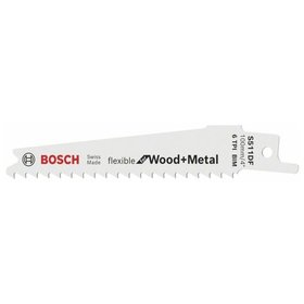 Bosch - Säbelsägeblatt S 511 DF, Flexible for Wood and Metal, 5er-Pack (2608657723)