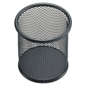 helit - Stifteköcher Mesh H2518195 9x10cm rund 1Fach Metall schwarz