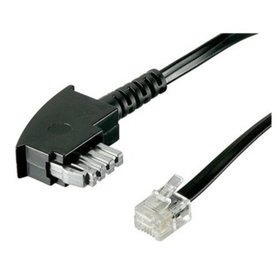 goobay® - Telefonkabel 3m TAE-N RJ11 Stecker schwarz 4p