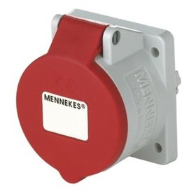 MENNEKES - CEE-Anbausteckdose 5p 32A 400V/rt 6h ger IP44 schraublose Klemmen kst 75x75mm