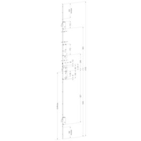 WINKHAUS - Mehrfachverriegelung panicLock AP179-AV3OR-F2060,einflg., Typ M2,PZ gelocht 92/9,D 45, Flachstulp 20x2105,DH 1050,Wechself. E, DIN R,angeschr. Falle