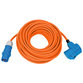 brennenstuhl® - Camping CEE-Verlängerungskabel mit CEE-Stecker und Winkelkupplung inkl. Schutzkontakt-Kombisteckdose (25m Kabel in orange, 230V/16A)