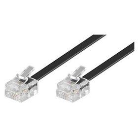 goobay® - Telefonkabel 6m RJ11 Stecker schwarz 4p