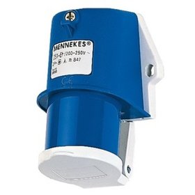 MENNEKES - CEE-Gerätestecker 3p 16A 230V/blau 6h IP44 Schraubklemmen rechtwinklig