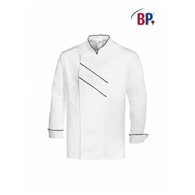 BP® - Kochjacke 1538 400 weiß/schwarz, Größe 62
