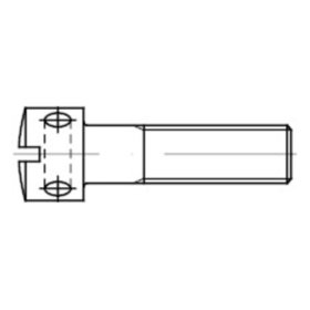 Kreuzlochschraube mit Schlitz DIN 404 Stahl 5.8 galvanisch verzinkt M3 x  5mm