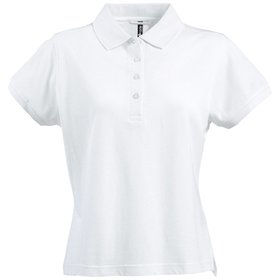 KANSAS® - Damen-Poloshirt 1723, weiß, Größe S