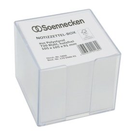 Soennecken - Zettelbox 5806 105x105x91mm transparent +Inhalt