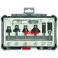 Bosch - 6-teiliges Rand- und Kantenfräser-Set, 6-mm-Schaft. Für Handfräsen (2607017468)