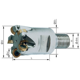 FORMAT - Einschraubfräser AG M8 ø15mm Z2 mit Innenkühlung für RD