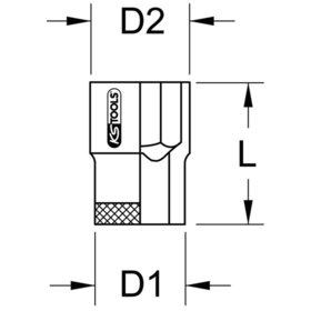 KSTOOLS® - 1/2" Stecknuss mit Schutzisolierung, 7/16''