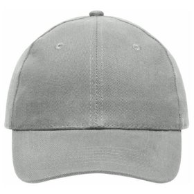 James & Nicholson - 6 Panel Cap heavy Cotton MB091, hellgrau, Einheitsgröße